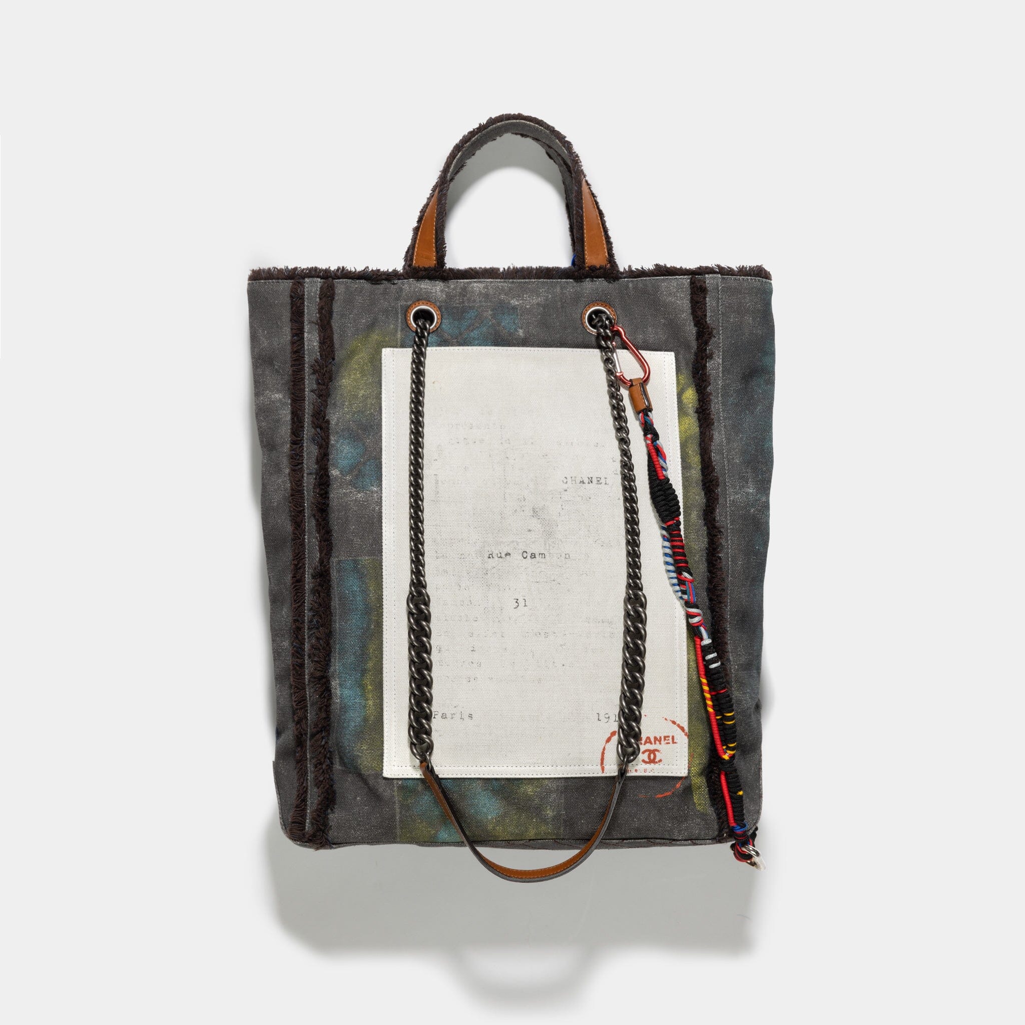 Chanel Sold Out Bag Art Graffiti Canvas Tote