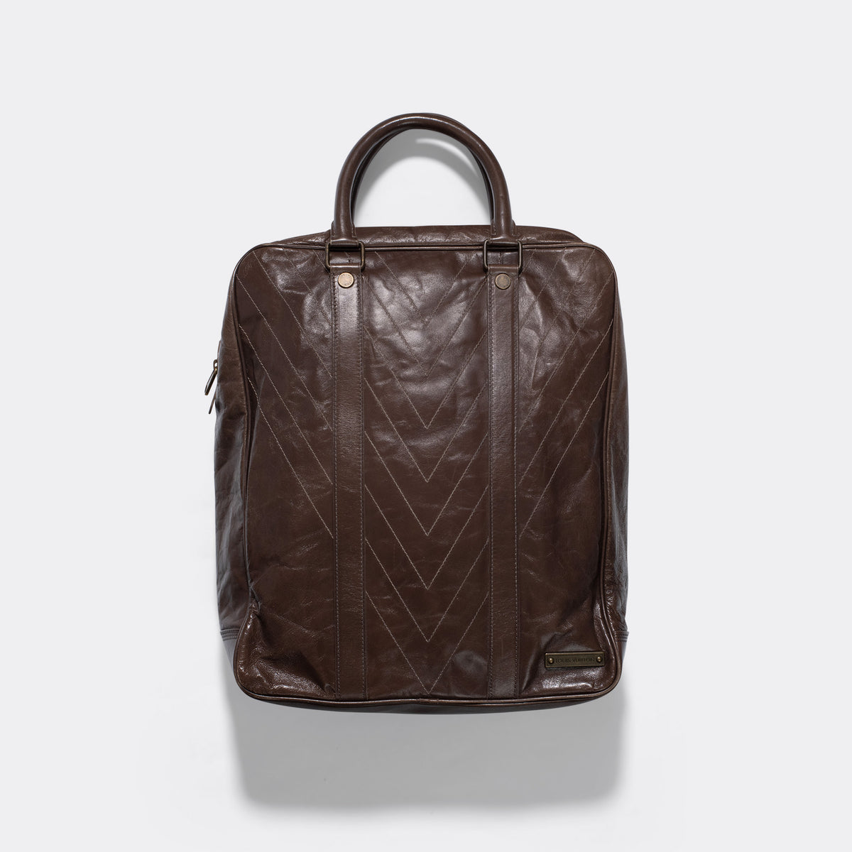 Louis Vuitton Runway Dark Brown Cuir Soana Leather Sac
