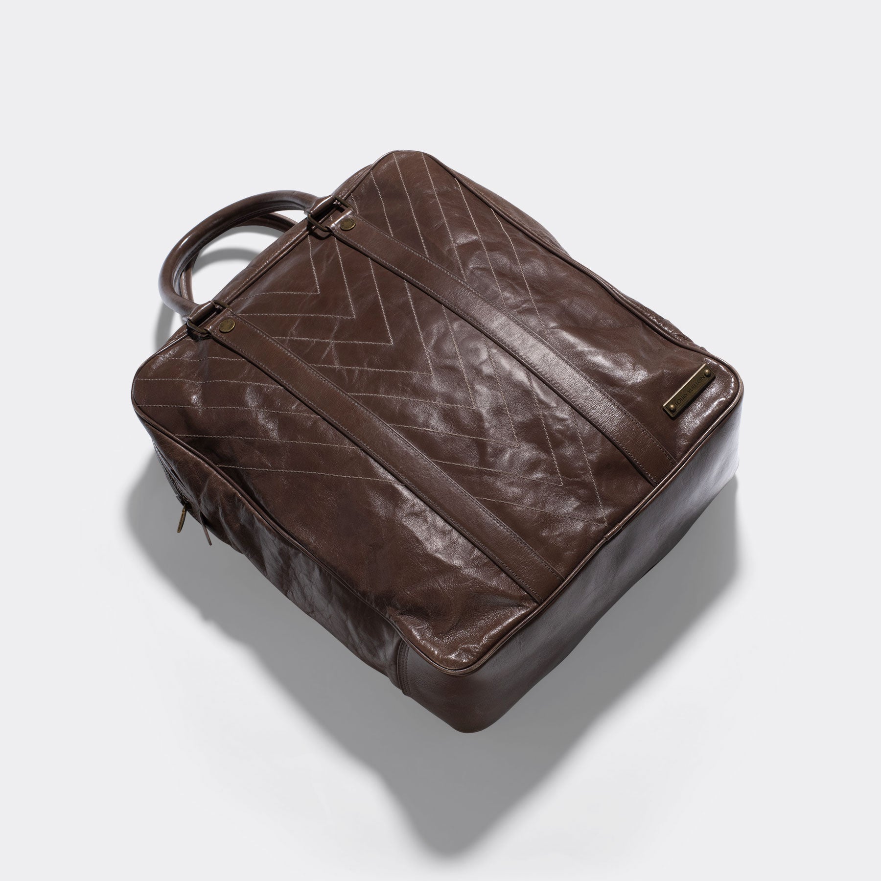 Louis Vuitton Runway Dark Brown Cuir Soana Leather Sac Wash 1LV418a