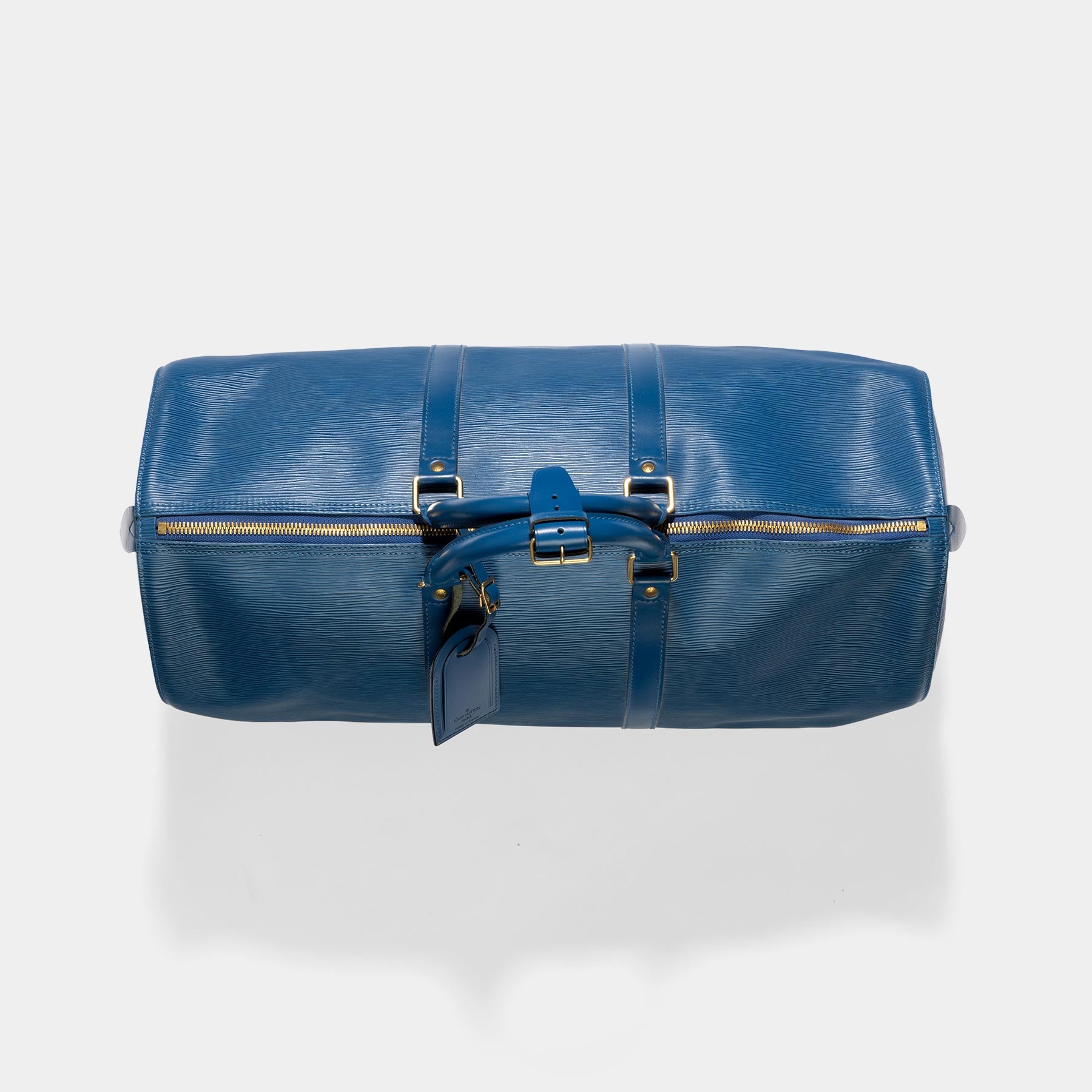 Louis Vuitton Keepall 50 M42965 Blue Epi Leather Boston Travel Bag 113