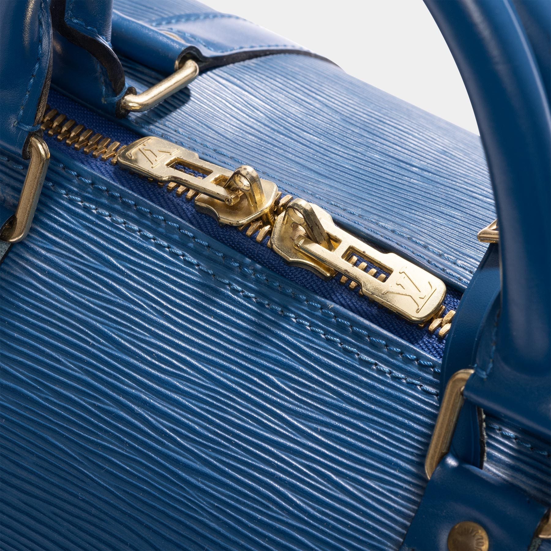 Louis Vuitton, Bags, Louis Vuitton Blue Epi Leather Keepall 5 Boston Travel  Duffel Bag Vi0965 Lv50