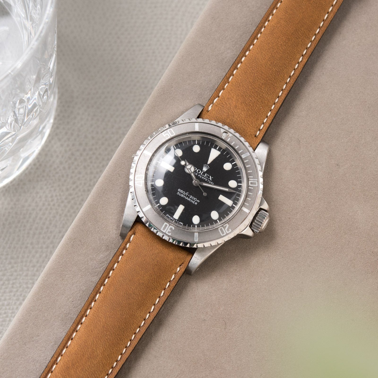 Rolex Mountain Brown Leather Strap