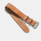 Seiko Caramel Brown Nato Leather Watch Strap