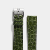 Olive Green Alligator Leather Watch Strap