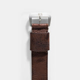One Piece Nato Brown Lumberjack Leather Watch Strap