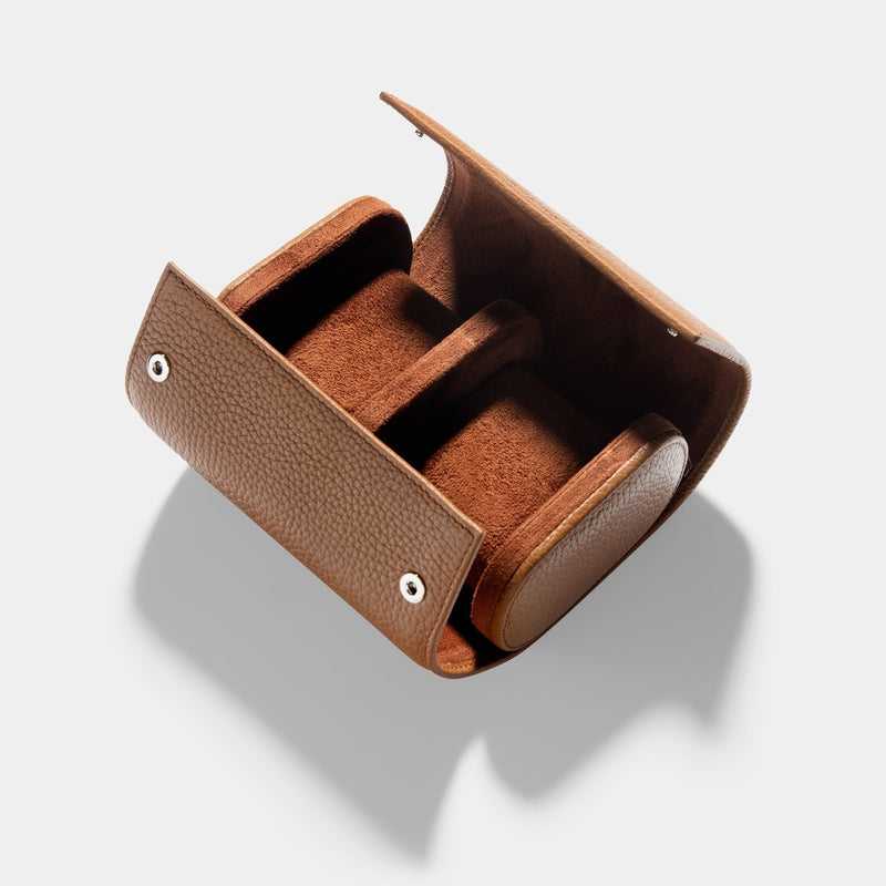 Oval 2 Watch Rich Brown Leather Watch Box