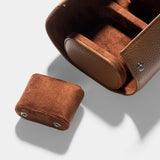 Oval 2 Watch Rich Brown Leather Watch Box