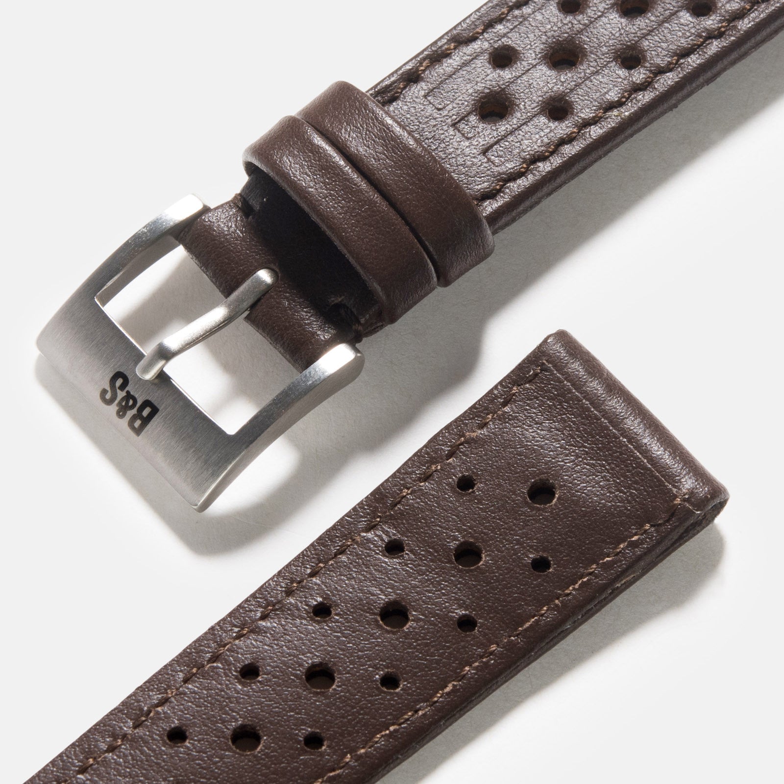 Racing Dark Brown Speedy Leather Watch Strap