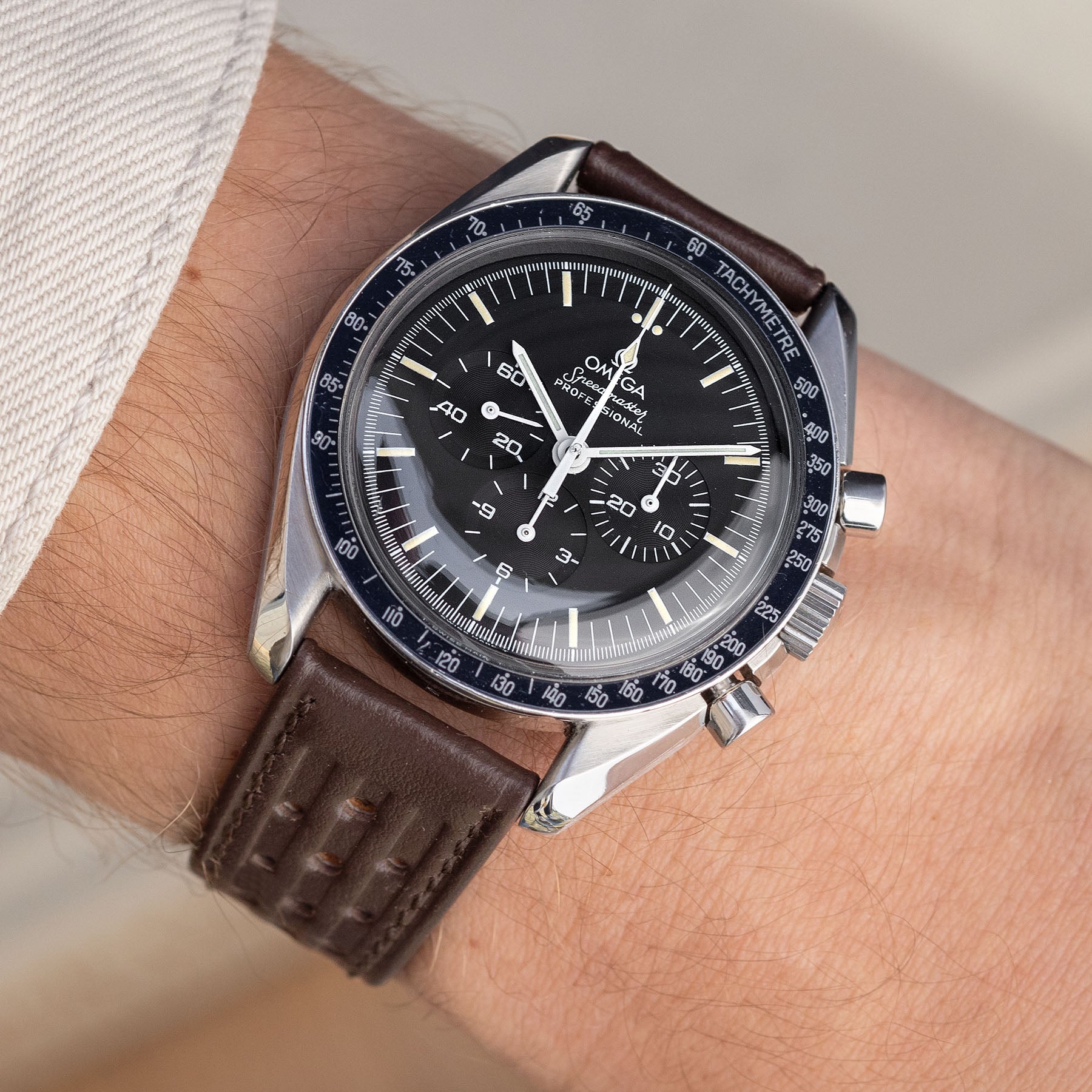 Omega speedmaster clearance racing leather strap