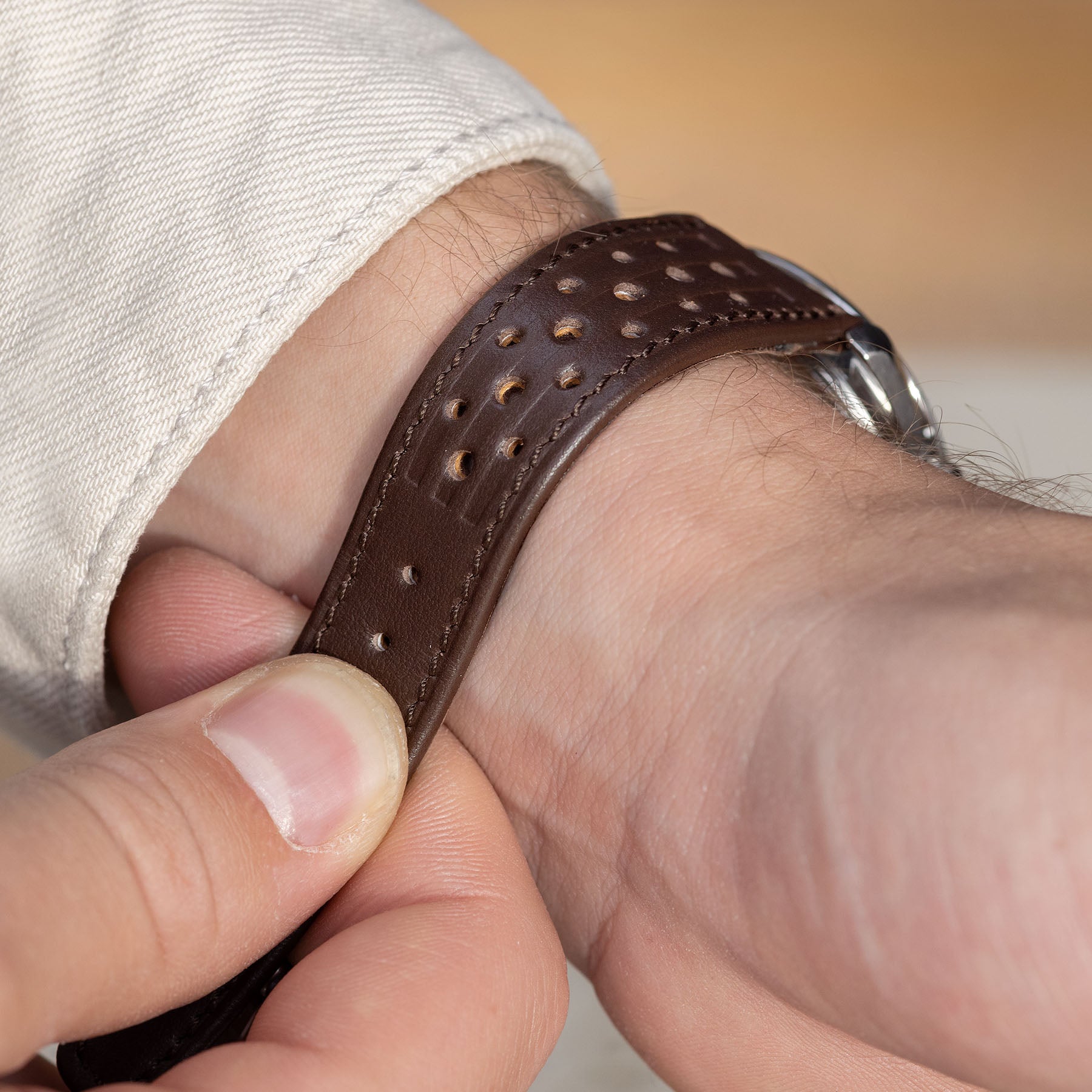 Unisex Greek Key Meander Bracelet - LuckySevenleather | Brown leather  bracelet, Leather, Mens leather bracelet