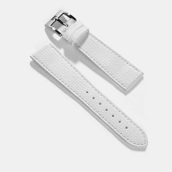 Sellier Snow White Leather Watch Strap
