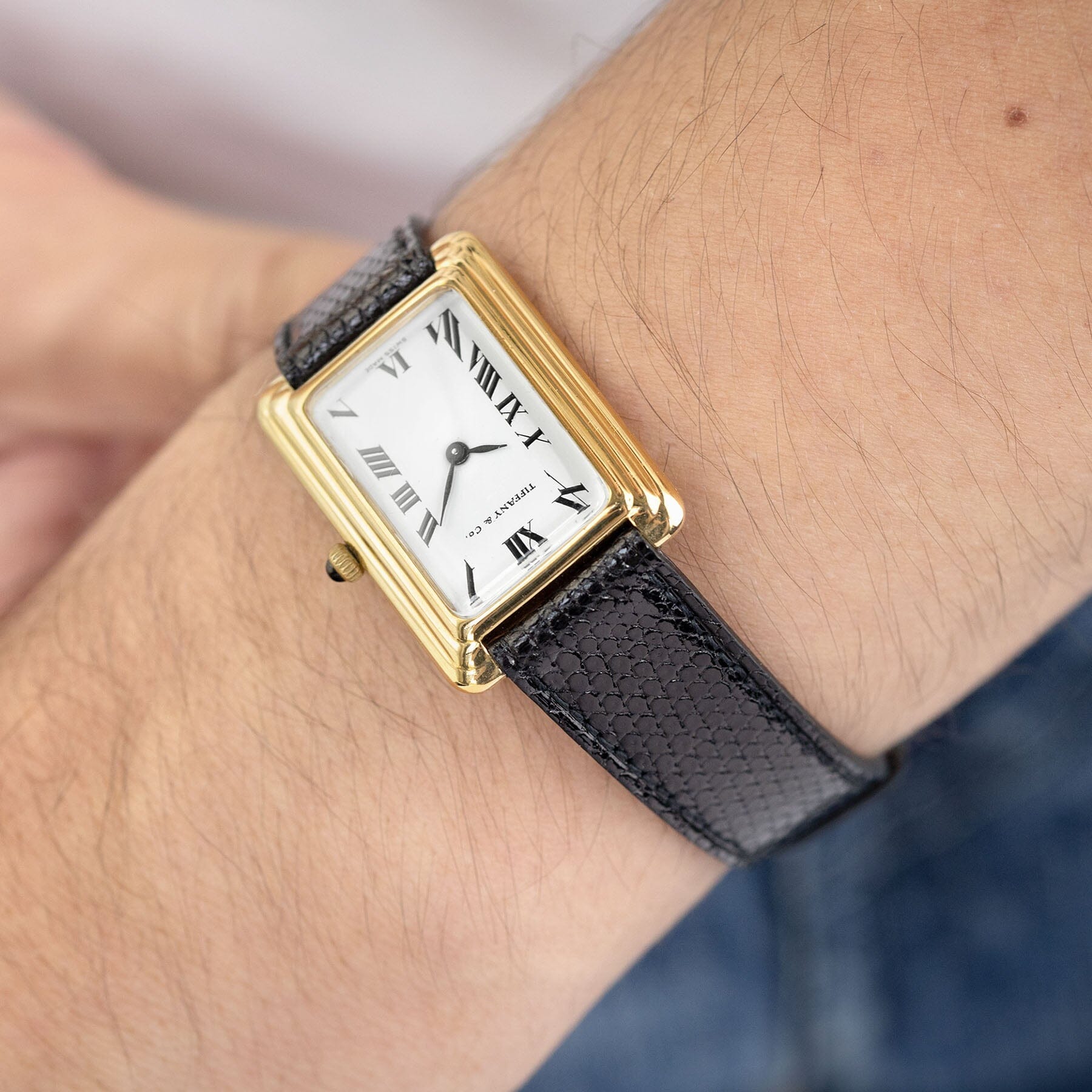 Cartier lizard shop watch strap