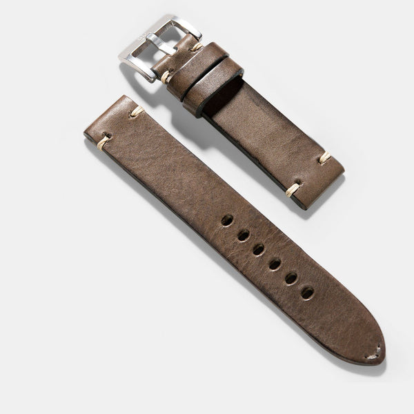 Smokeyjack Grey Square Leather Watch Strap
