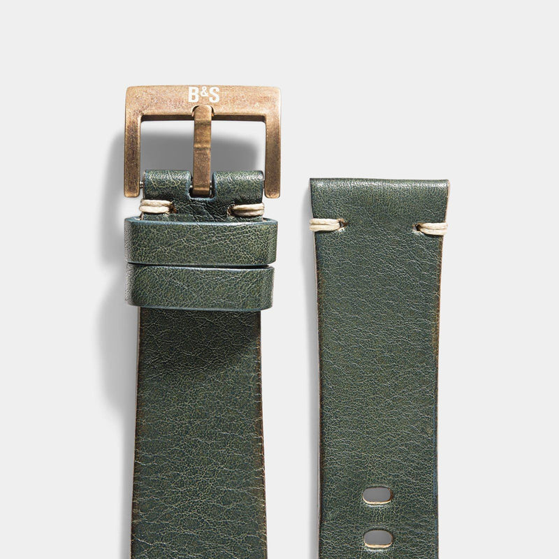 Tudor Bronze Perfect Match Vintage Green Leather Watch Strap
