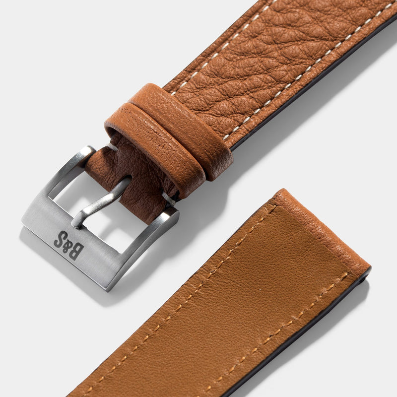 Taurillon Noisette Brown Leather Watch Strap