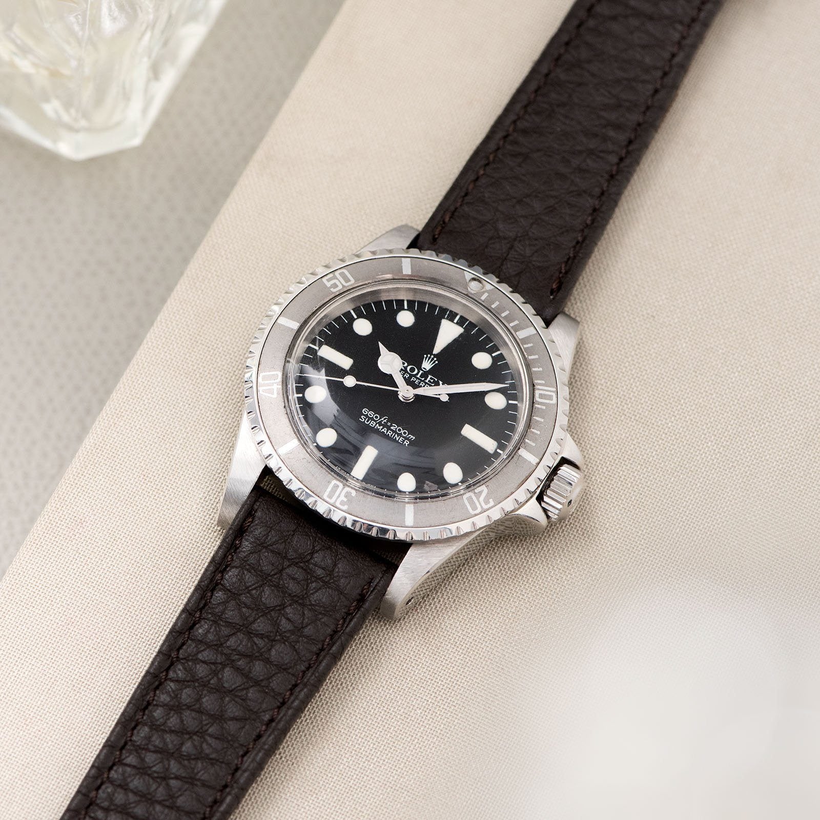 Taurillon Dark Brown Speedy Leather Watch Strap - Change It