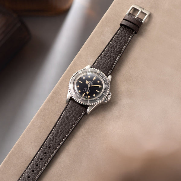 Taurillon Ebene Brown Leather Watch Strap