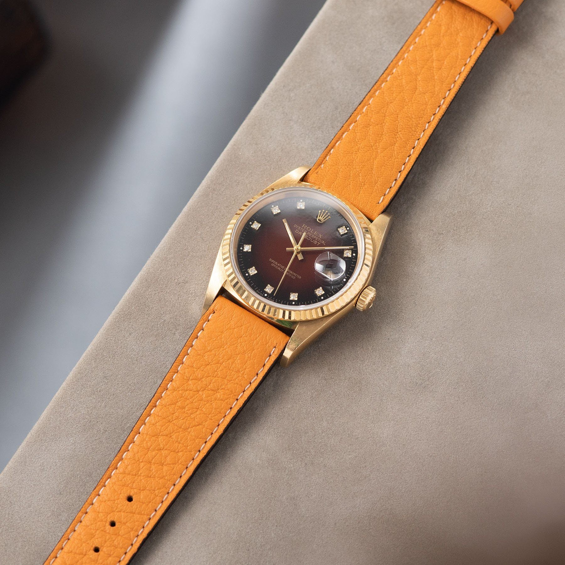 Taurillon Moutarde Leather Watch Strap