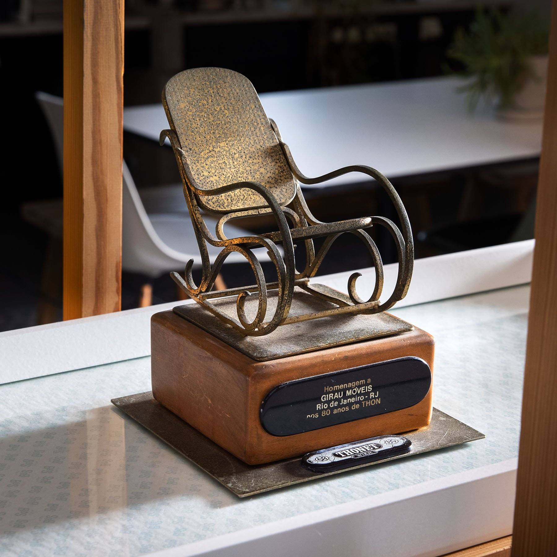 Unique 1960s Thonet No. 1 Rocking Chair Award