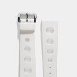 Vintage NOS Swiss Tropic Sport White Rubber Watch Strap