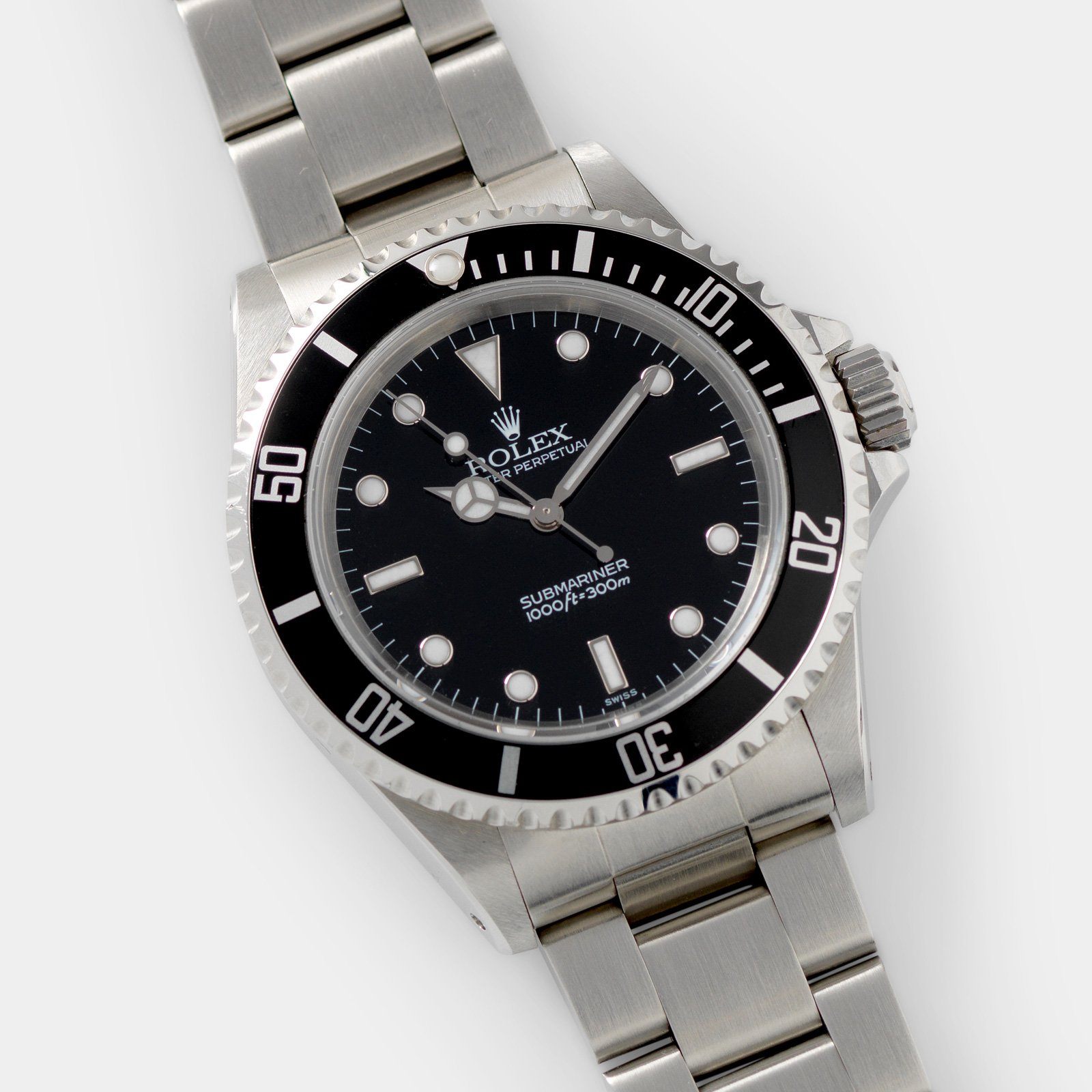 Rolex Submariner Swiss Only Dial Reference 14060 on 93150 Oyster bracelet