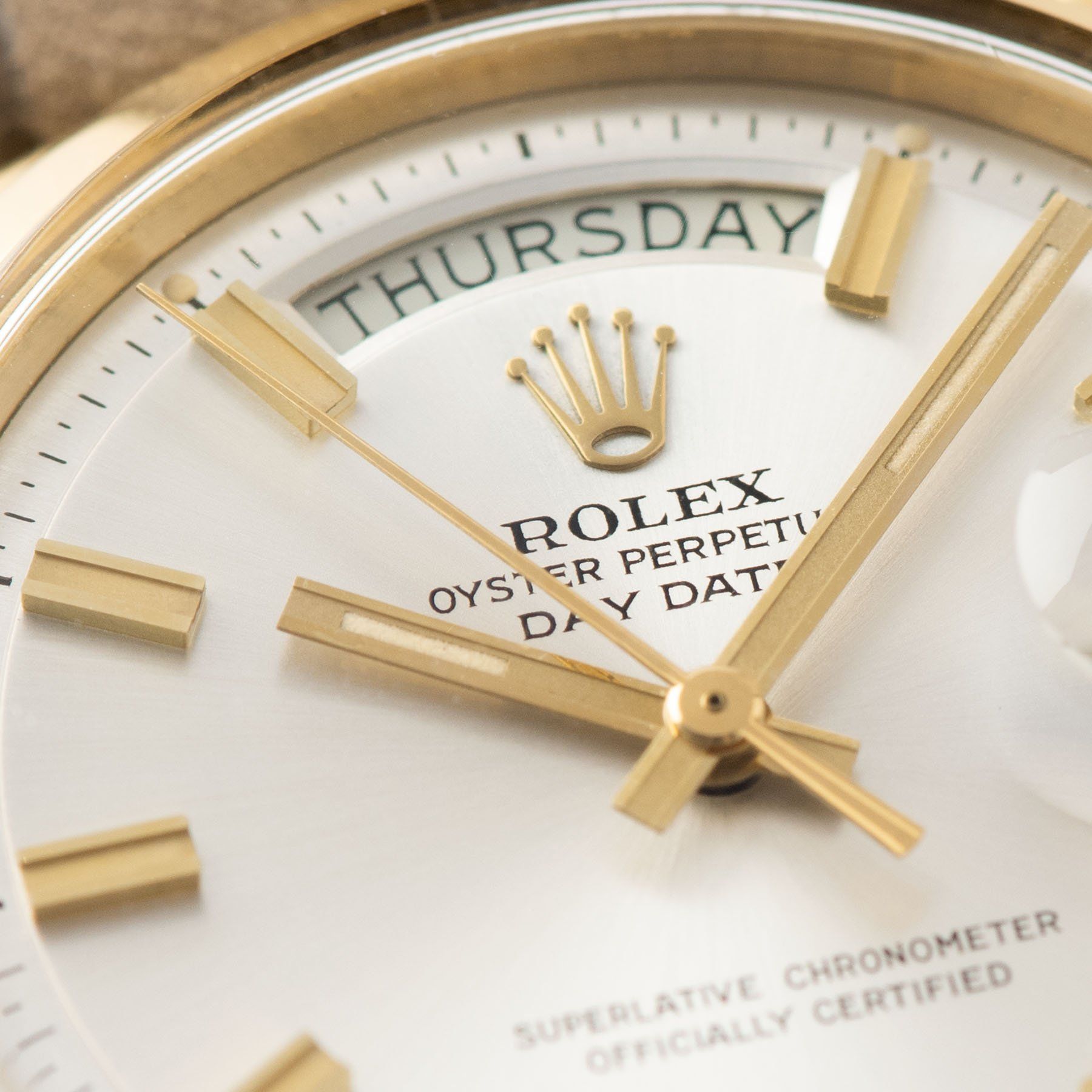 Champagne color Rolex Day-Date Yellow Gold Wide Boy Dial 1802