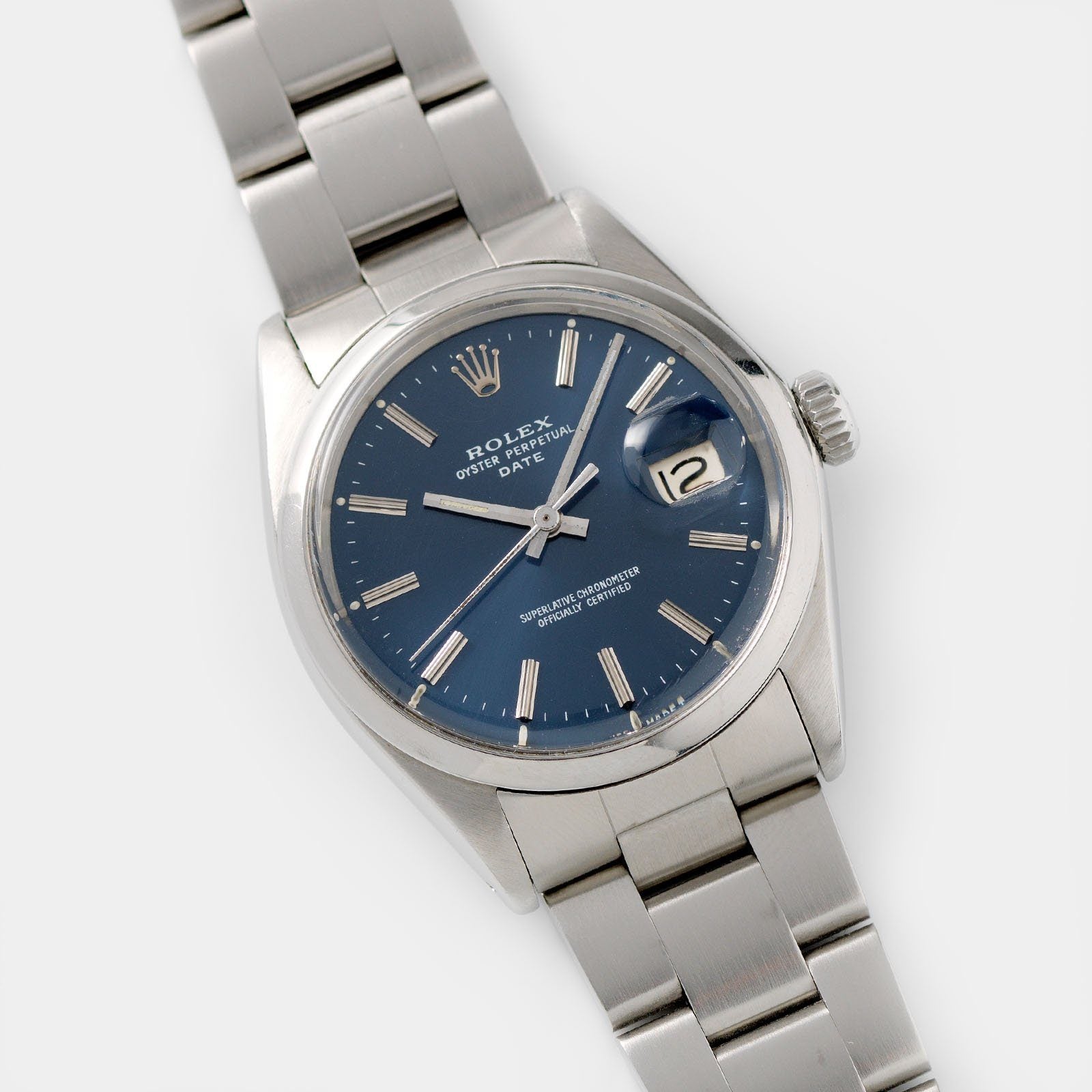 Rolex OP Date Reference 1500 Blue Dial with 34mm steel case