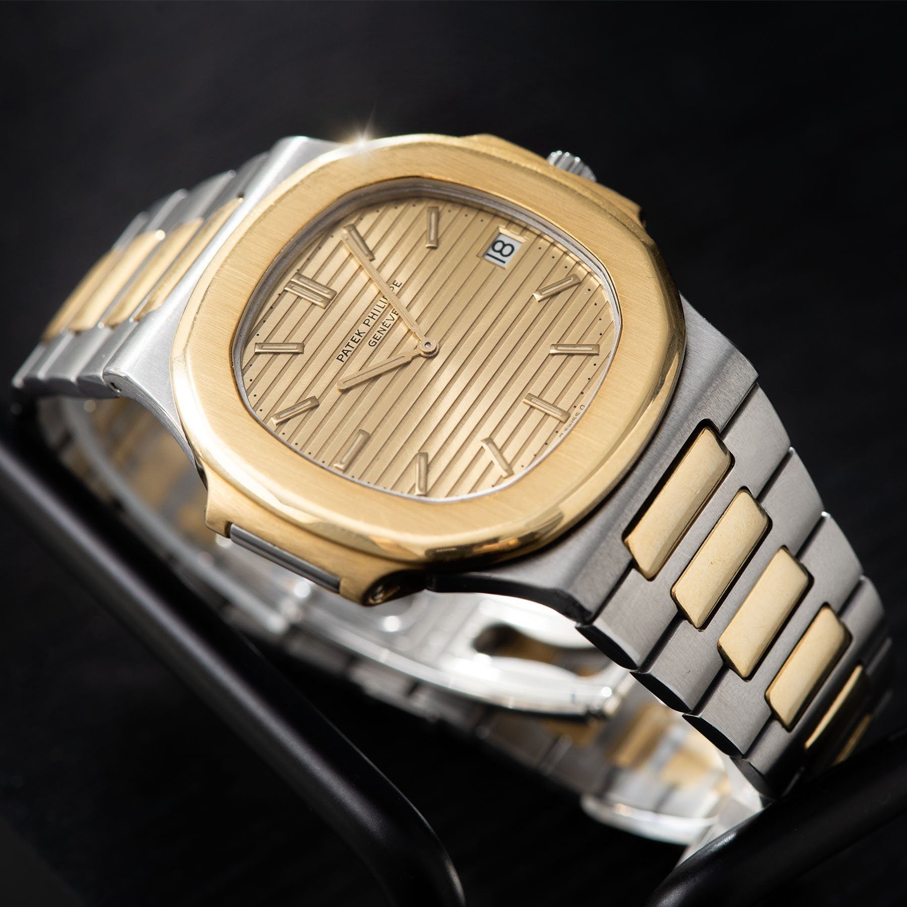 Patek Philippe Jumbo Nautilus Ref 3700 Steel and Gold with OG Paper