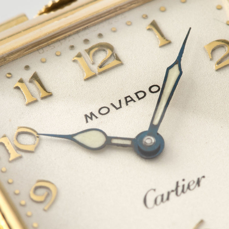 Movado x Cartier Ermeto Travel Watch in 18 k Gold 