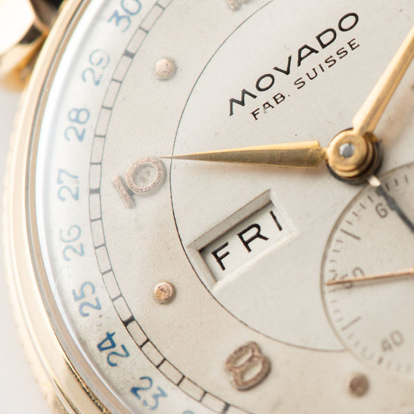 Movado Triple Calendar Pink Gold Dress Watch  Two-tone dial