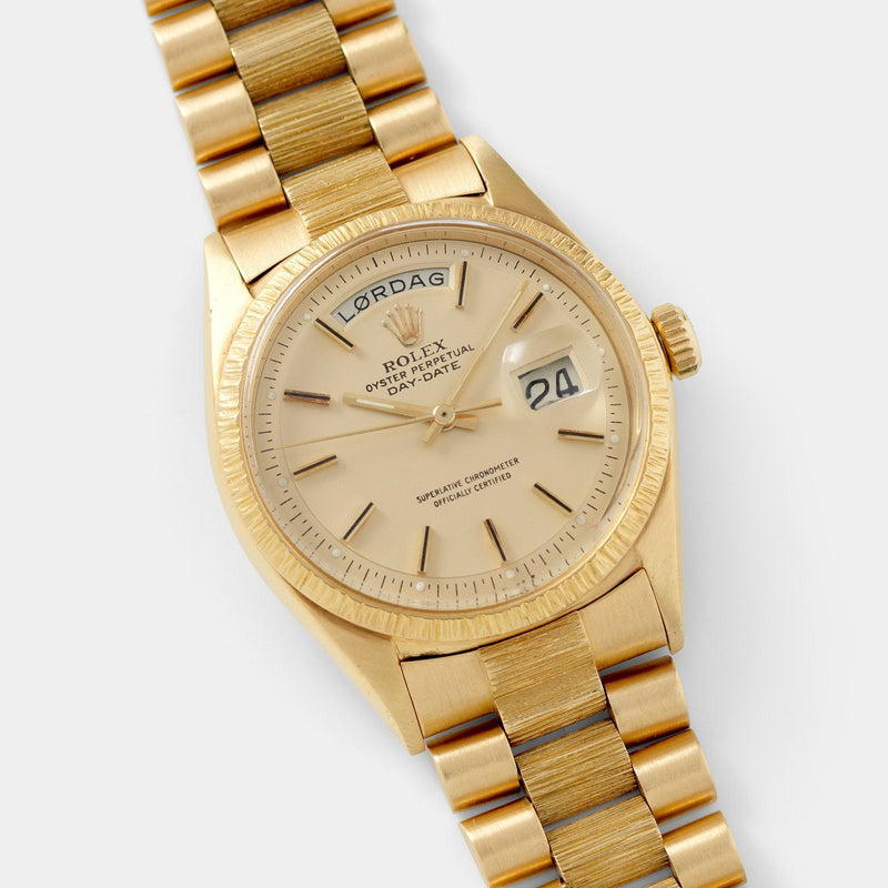 Rolex Day-Date Champagne Dial Yellow Gold 1807 – Bulang And Sons