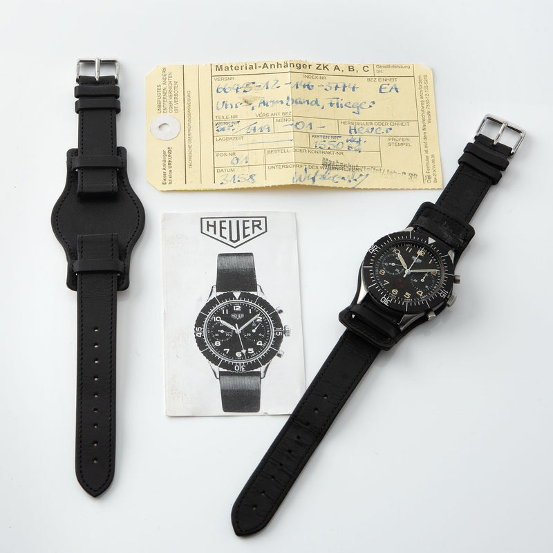 Heuer Chronograph German Issued Flyback Chrono 1550SG with Manual and decom papers
