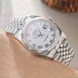 Rolex Datejust White Dial 116234 2014 with polish-finished lugs