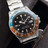 Rolex 1675 Gilt Dial GMT Master Bulang and Sons watch box