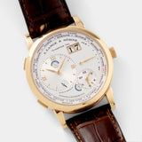 A. Lange & Söhne Lange 1 Time Zone Pink Gold with a power reserve indicator