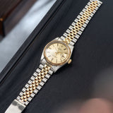 Rolex Datejust Steel and Gold 1601 Champagne Dial With Papers