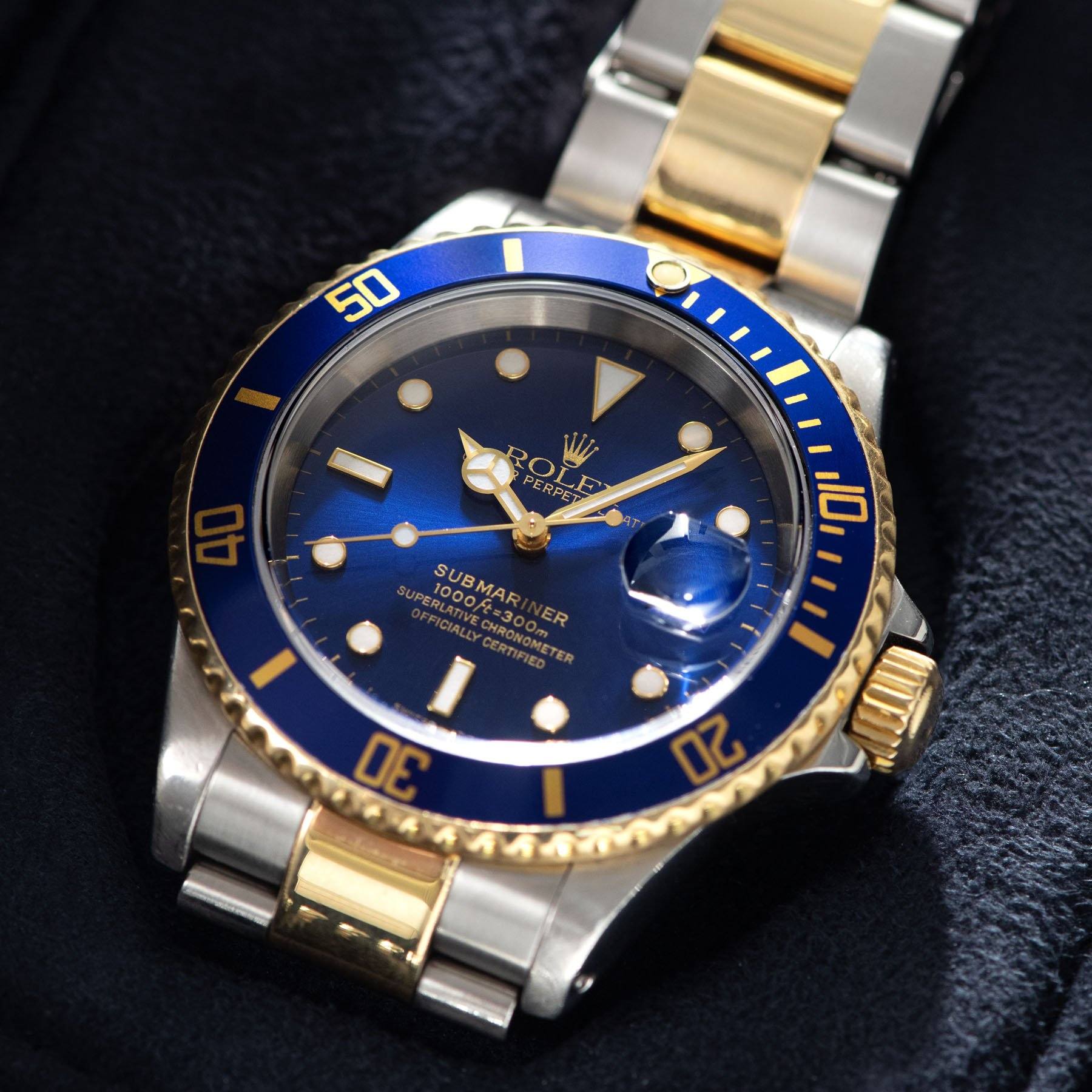 Rolex Submariner Date Blue Dial Two Tone 16613