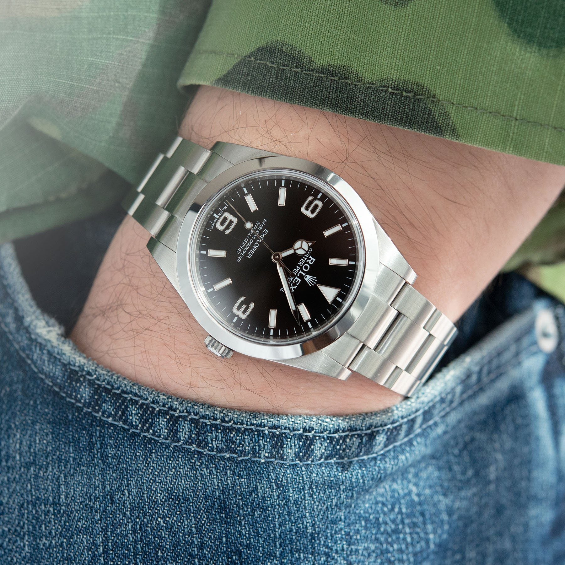 Rolex explorer 39mm online leather strap