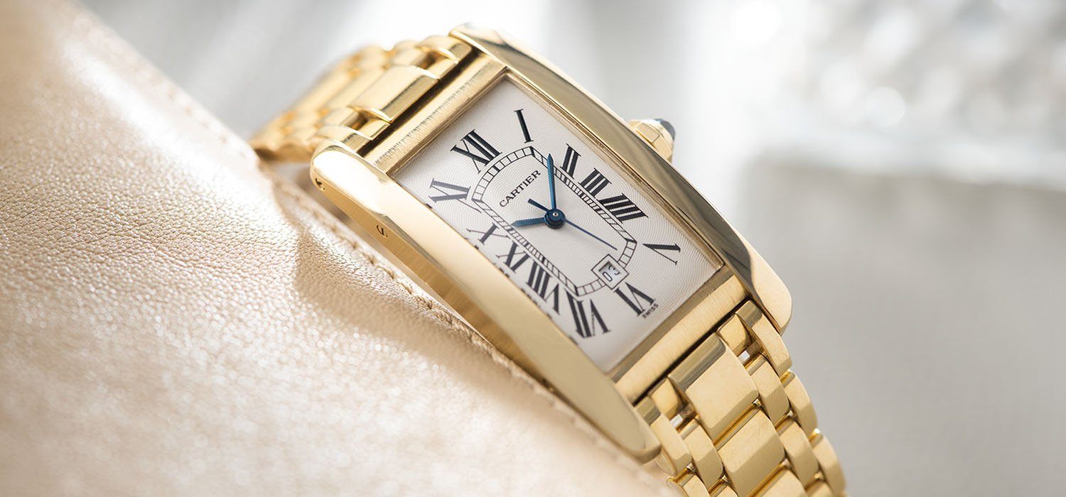 Cartier Tank Americaine Women's Watch Mini Quartz Rose Gold