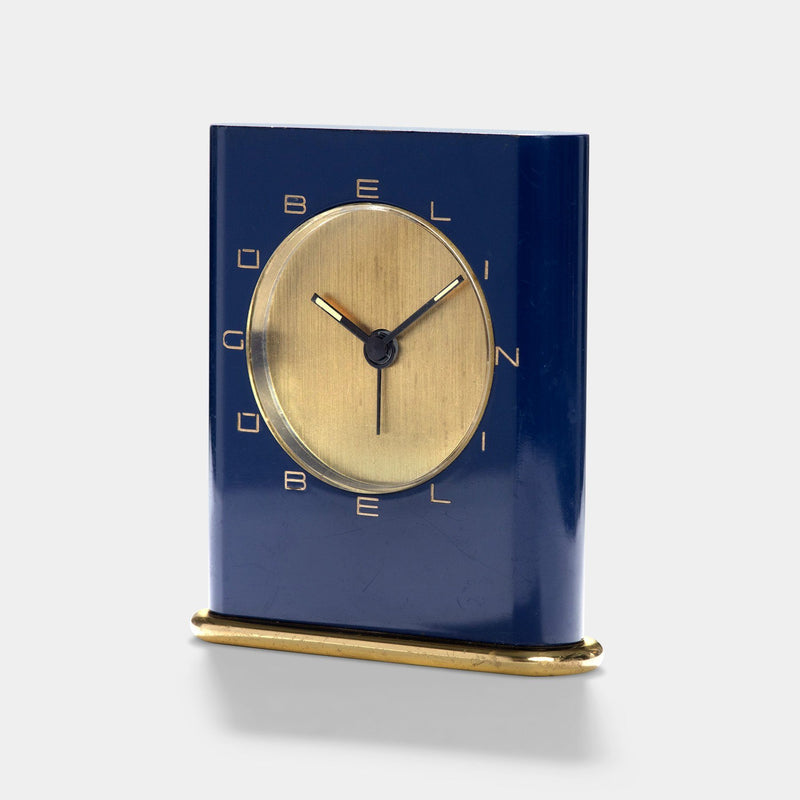 Gübelin Blue Enamel Desk Clock