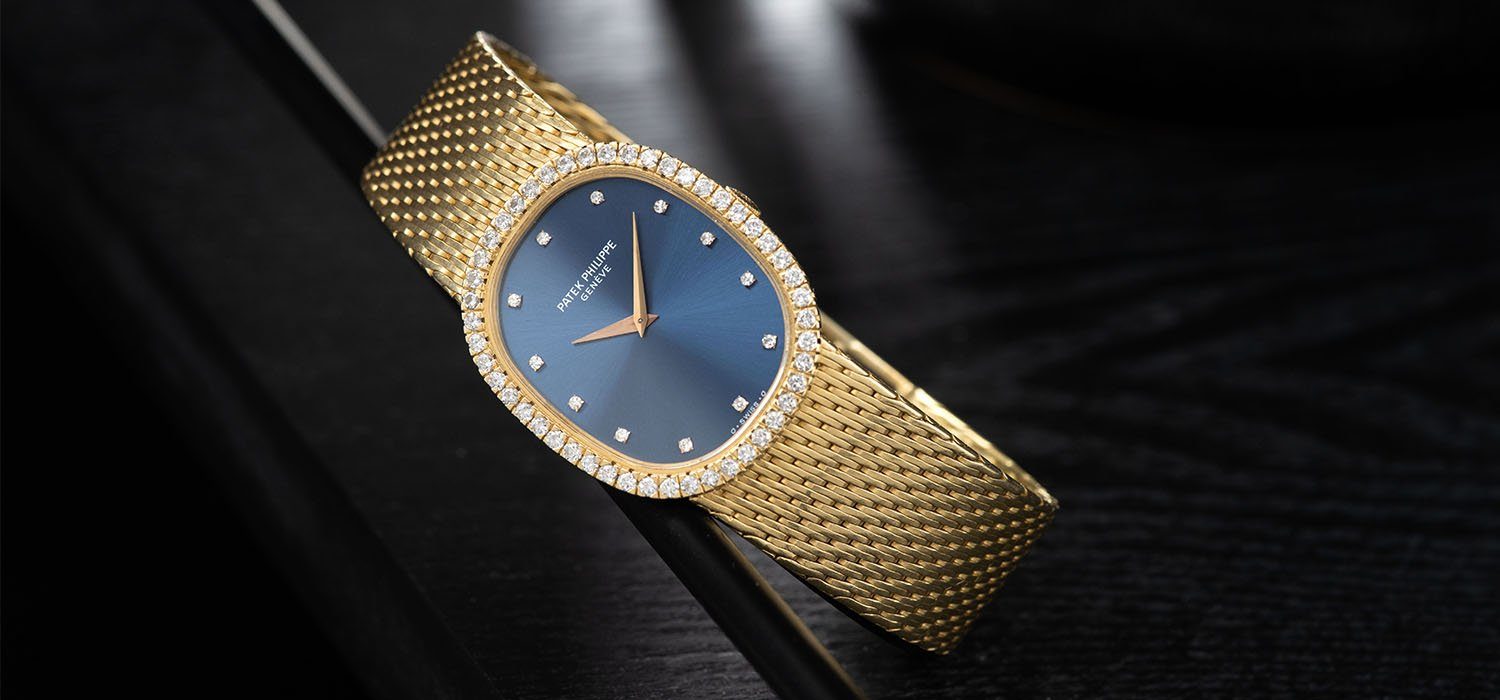 Patek Philippe Ellipse 3978J-050 18k Yellow Gold Blue Dial Mens Watch -  Luxury Watches USA