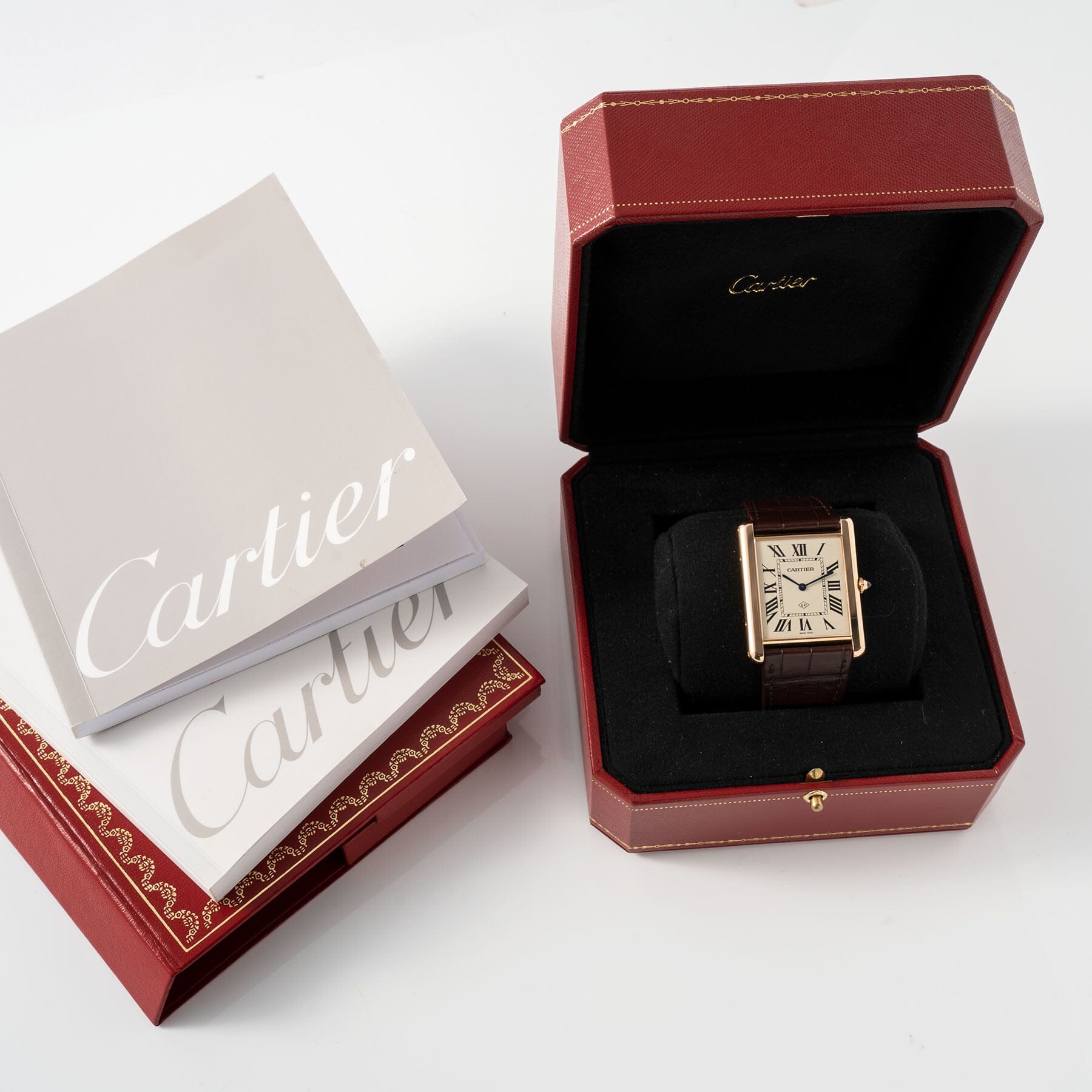 Cartier Tank Louis Collaborateur Edition XL 3280 18kt Rose Gold Box an
