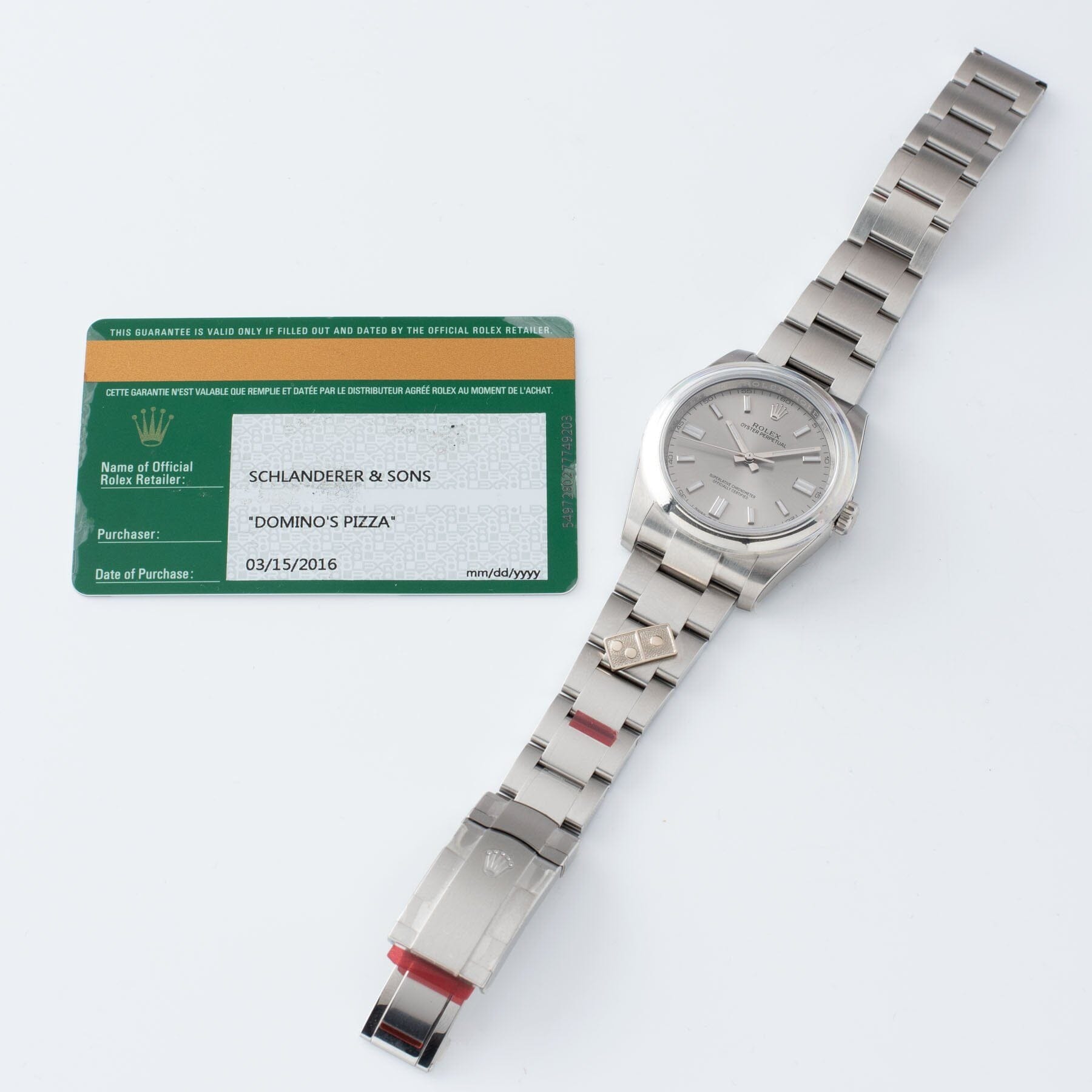 Rolex Oyster Perpetual Ref 116000 Domino s Pizza NOS