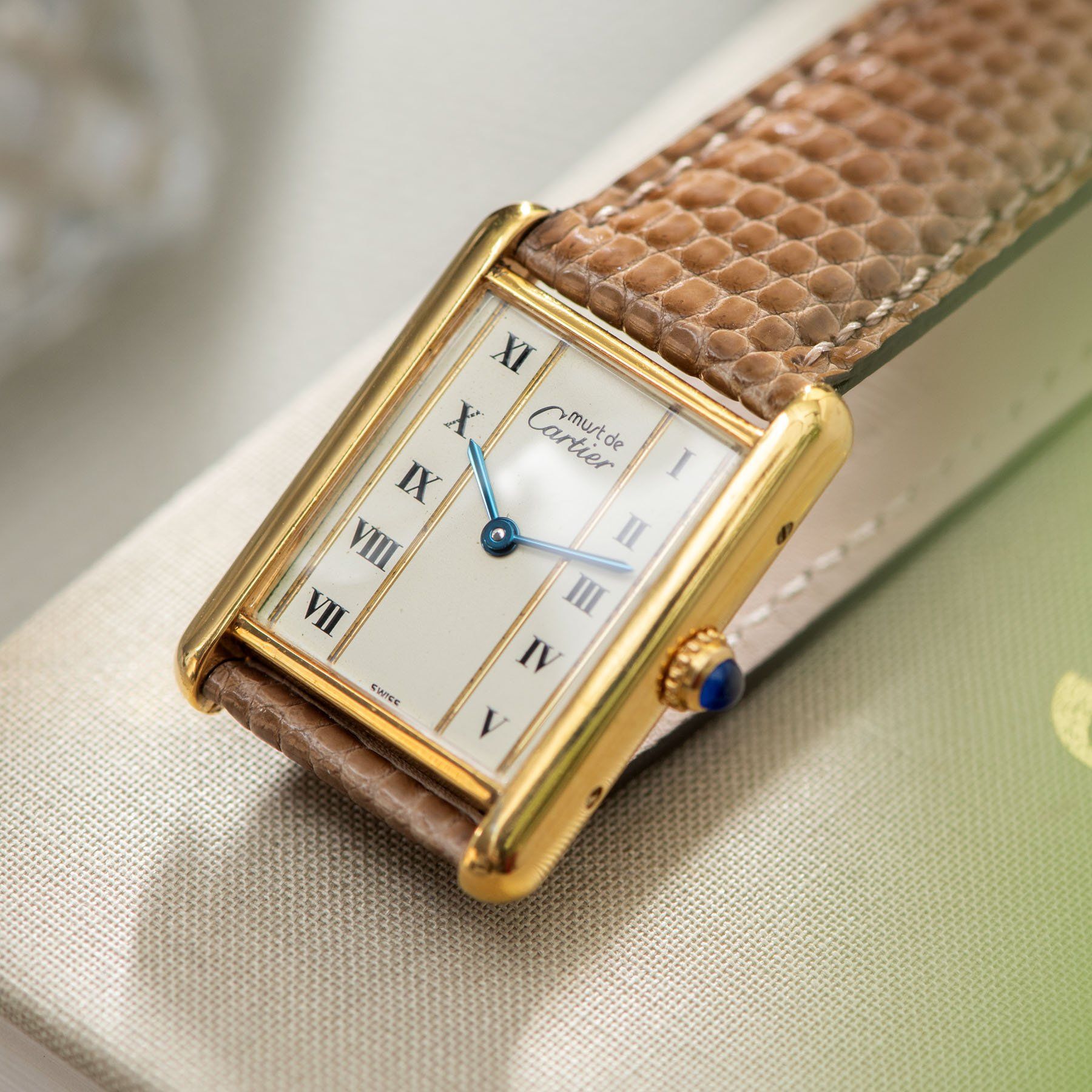 Cartier tank must 2025 de cartier vermeil