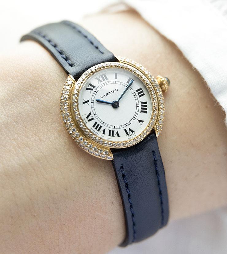 Cartier watch outlet ladies diamond