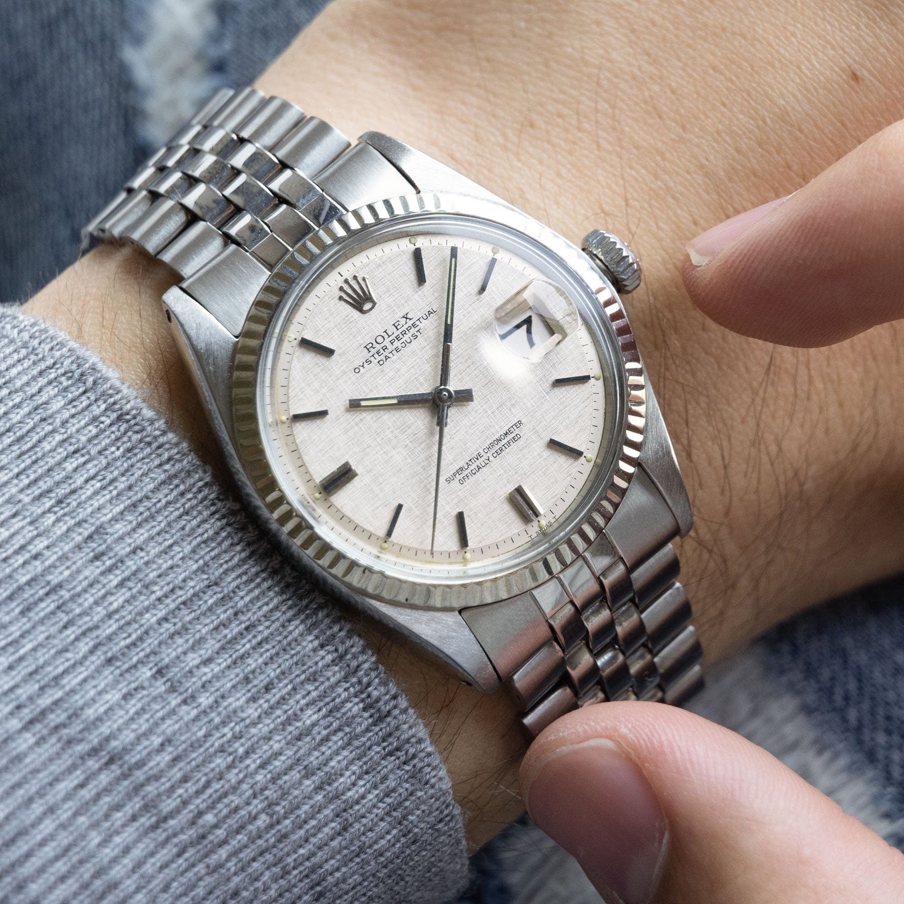 Rolex on sale 1601 linen