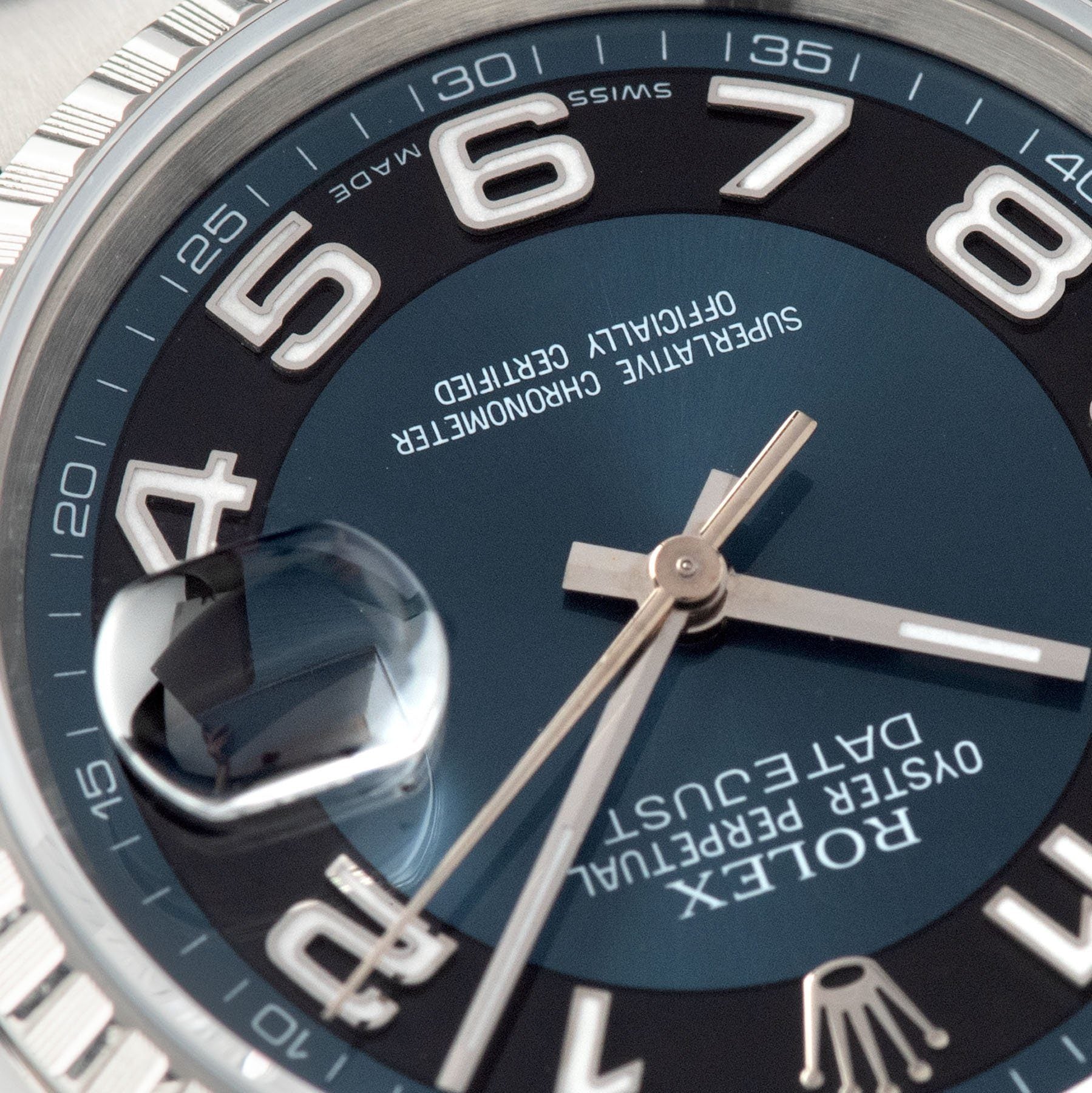 Rolex Datejust Blue and Black Tuxedo Dial Reference 16220