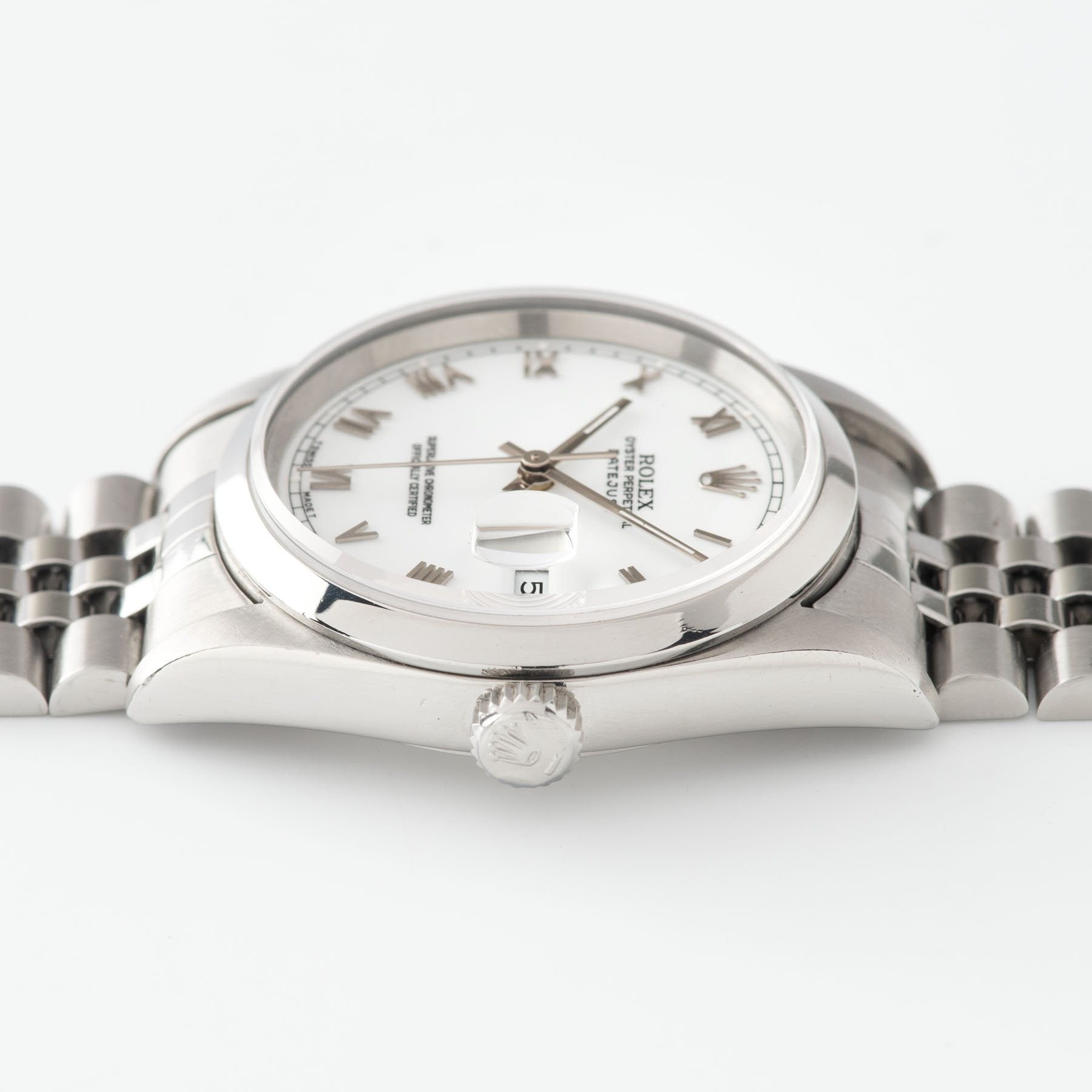 Rolex datejust roman numerals white online face