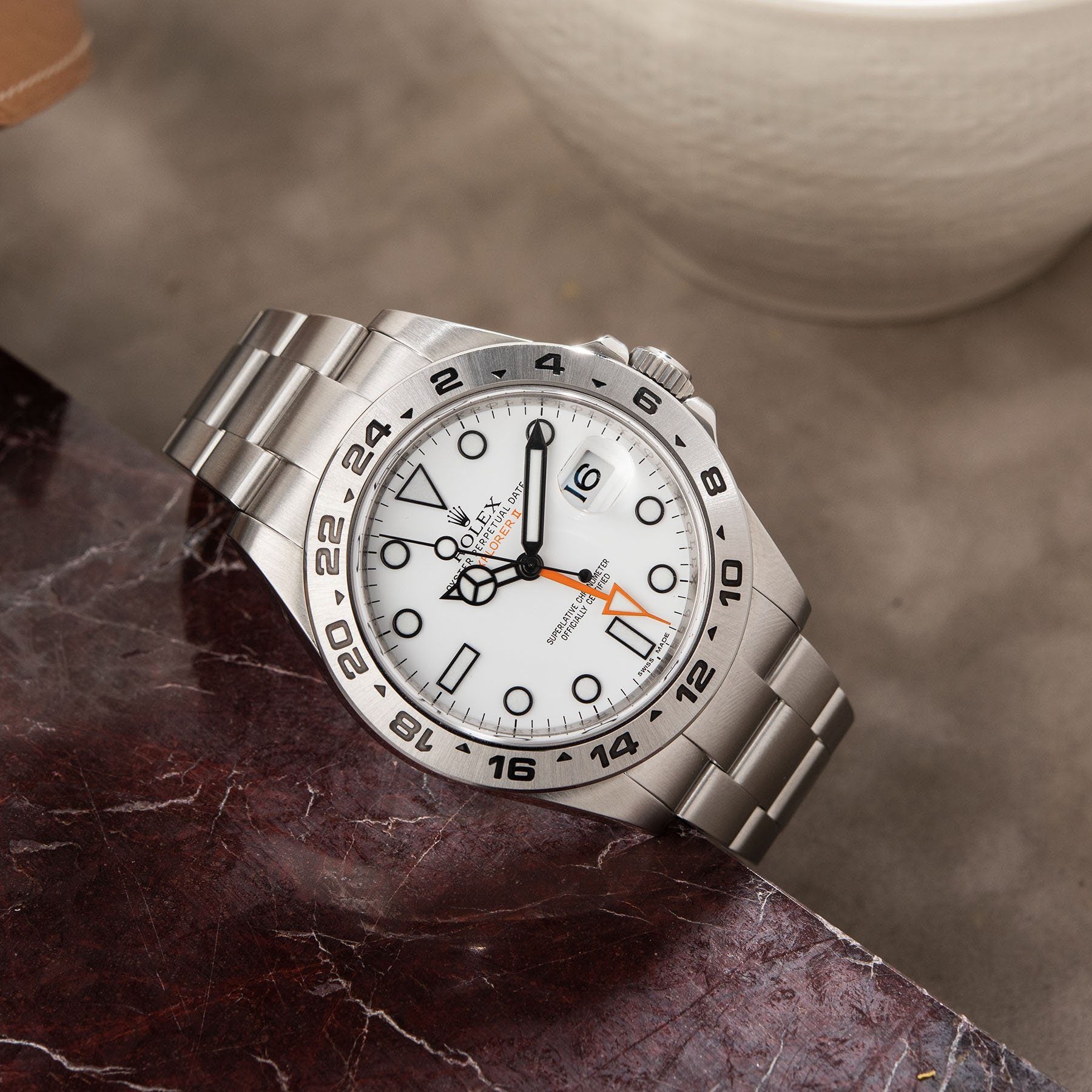 Rolex hot sale white explorer