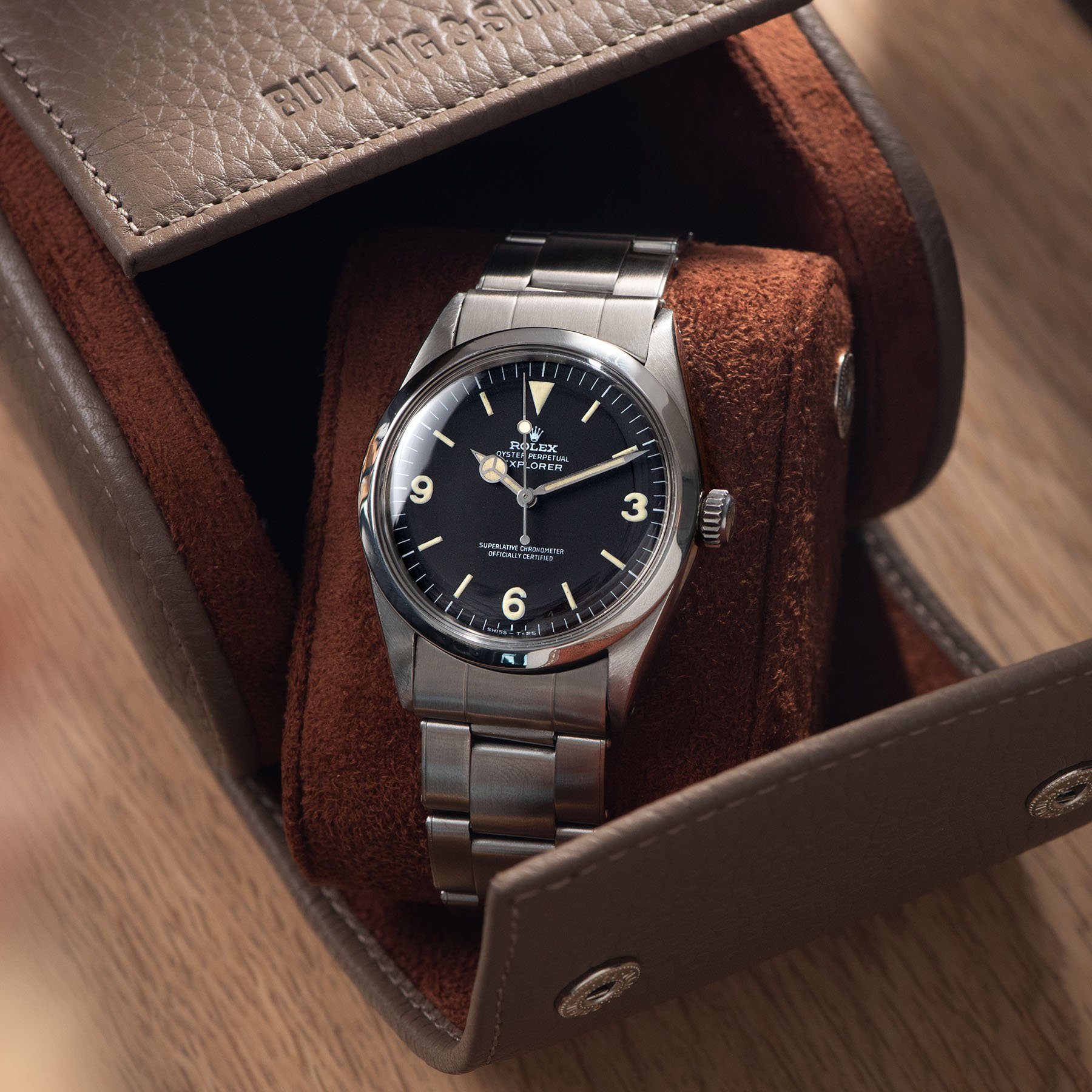 Rolex explorer on sale leather strap